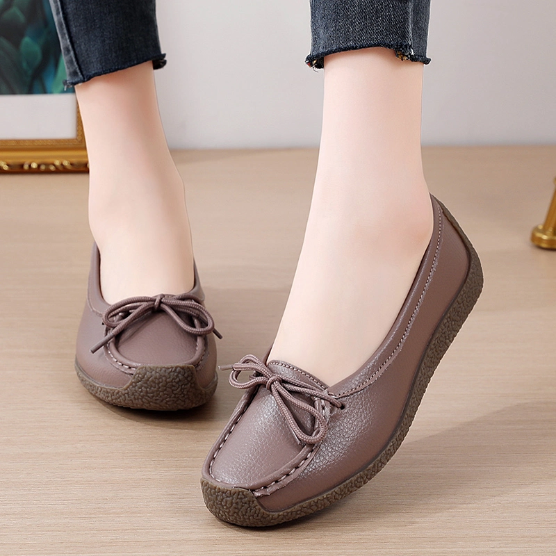 Booming Selling Lace up Luxury Shoes Women Casual Shoe Flats Loafers Ladies Woman Loafer Female Footwear