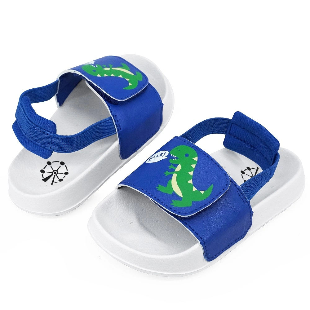 Cartoon Dinosaur Open Toe Non-Slip Beach Shoes Baby Kids Flats Footwear Boy Sandals