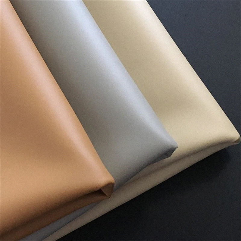 Polyester Faux PU Artificial Synthetic Leather Fabric Weaving Fabric Material for Upholstery