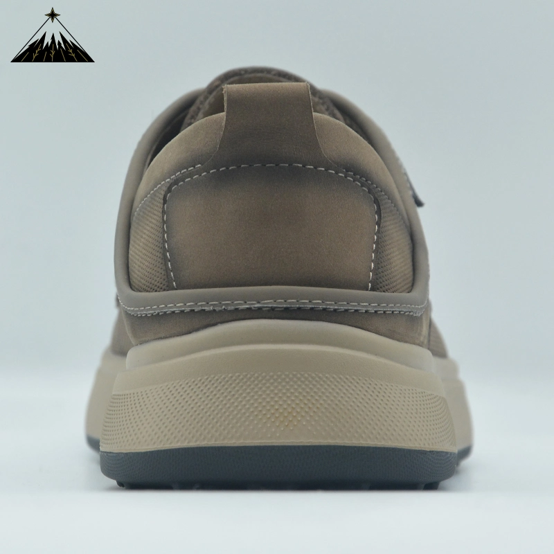 Genuine Leather Light Weight Fashion Casual-Shoes for Man Air Mesh Outdoor Breathable Comfort