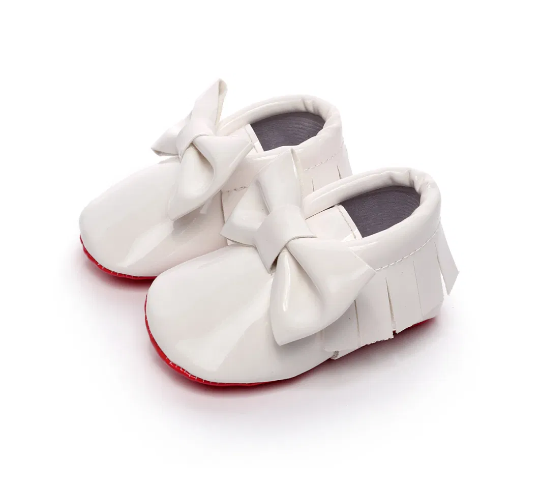 Bow Fringe Baby Moccasins Soft Sole Baby Shoes Girls Fashion Toddler Shoes Crib Flats Casual Shoes Esg13778