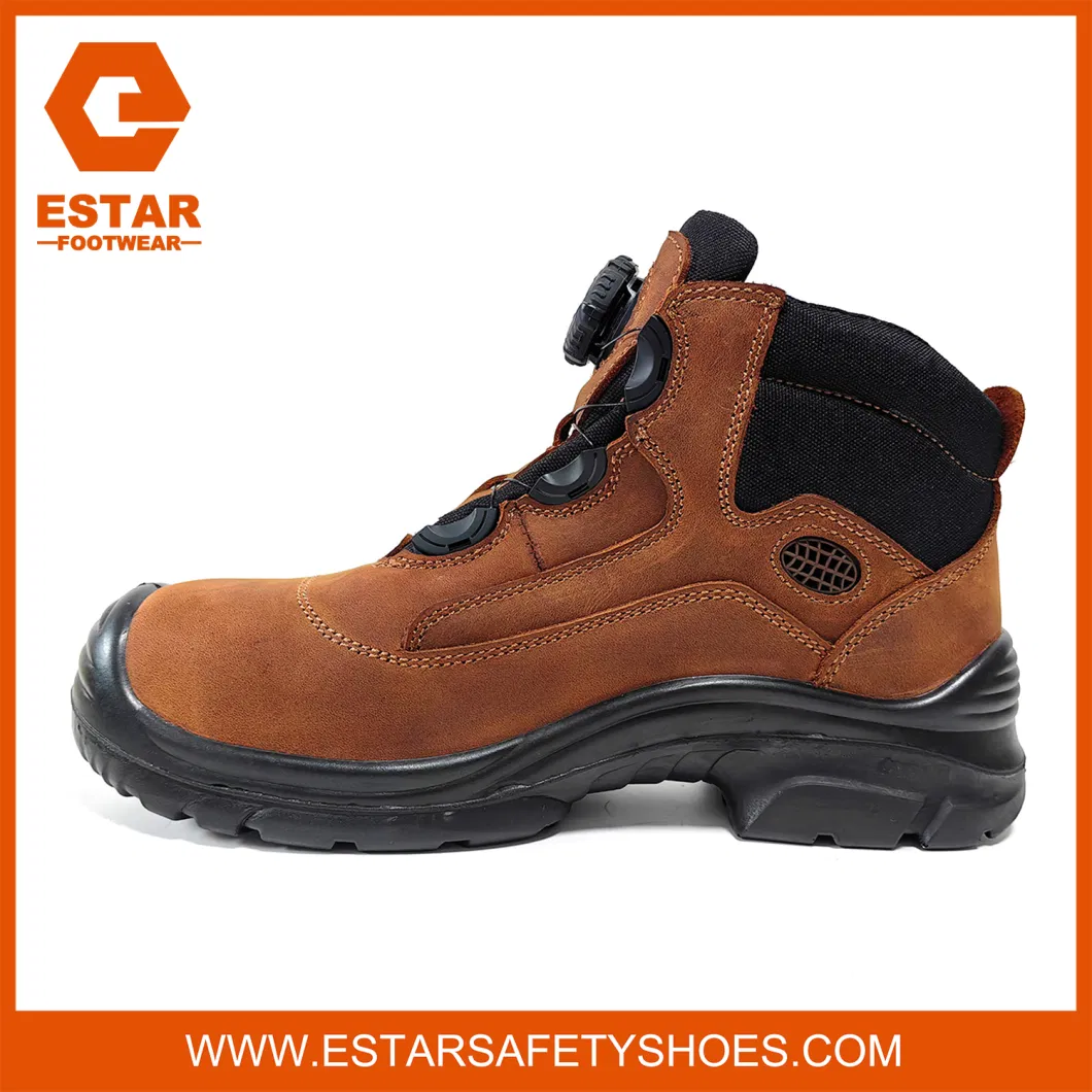 Wide Profile Steel Toe Boa Fastening Fuel Oil Slip Resistance Safety Boots