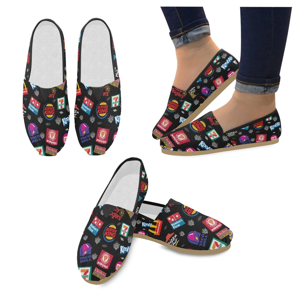 Custom Dropshipping Pod Interestprint Womens Comfortable Casual Slip on Loafers Sneaker