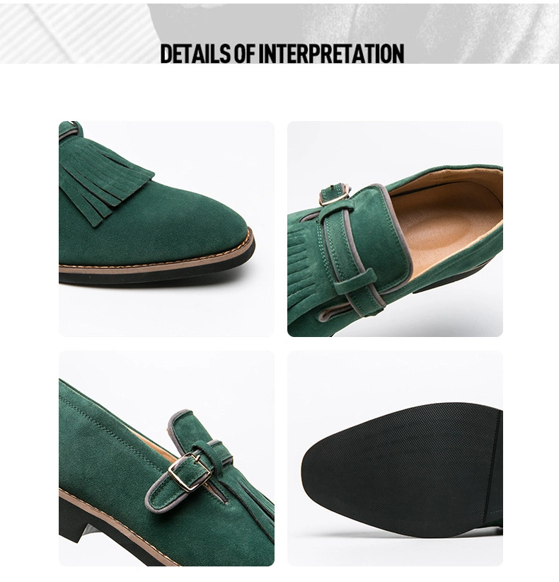 Fashion Luxury Men Shoes Casual Comfort Dress Shoe Male Minimalism Suede Leather Tassels British Brogues