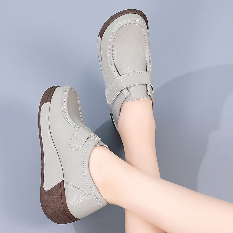 Factory Wholesale Magic Tape Youth Lady Shoes Platform Trendy Fashion Ladies Casual Shoes Leisure Loafer Shoes Female Women-S-Shoes Comfort Women Shoes