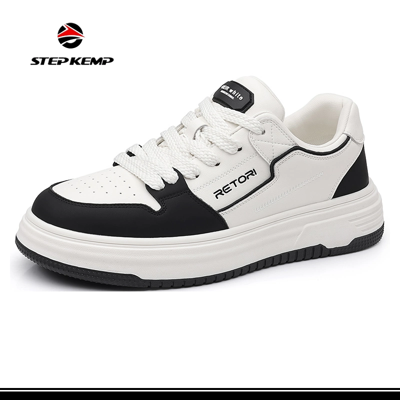 Mens Fashionable Sneakers, Original Casual and Comfortable Lace-up Genuine Leather Shoes Ex-24s4060