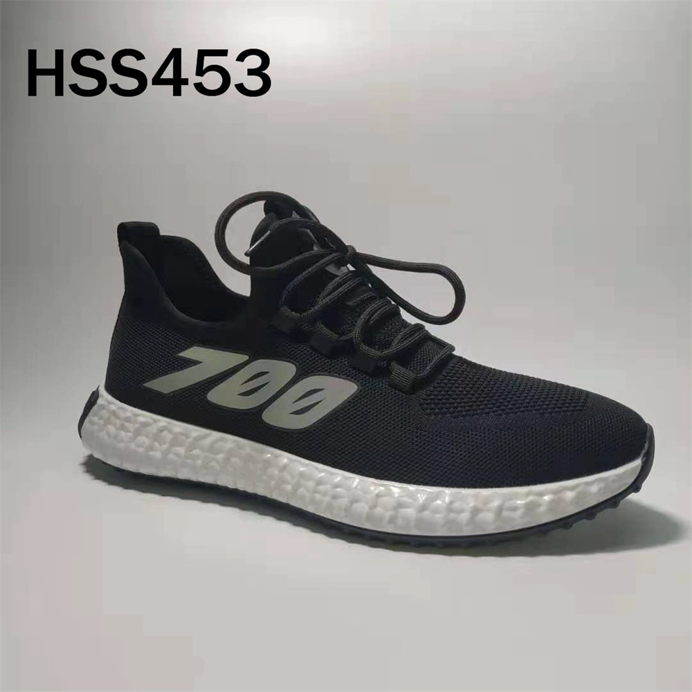 Ywq, Factory Direct Sale Anti-Tear Cotton Fabric Upper Durable Rubber Outsole Black Running Shoe HSS453