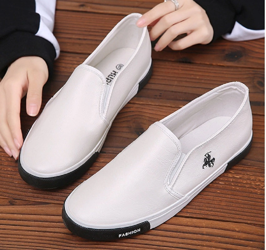 Mens Casual Leather Shoes Breathable PU Leather Slip on Men Fashion Flats Loafer Esg13692