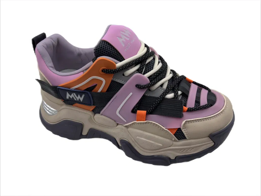 Stylish Nine Colors Women&prime;s PU Sport Sneakers Shoes