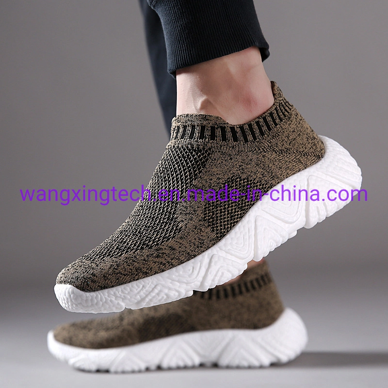 Wholesale OEM Branded Shoes Wool Knitted Sneakers Men&prime;s Casual Fashion Breathable Socks Womens Sports Shoes