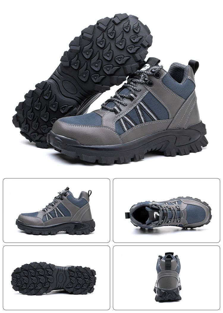 Fashion Sport Women Sneakers Leather Man Safety Shoes