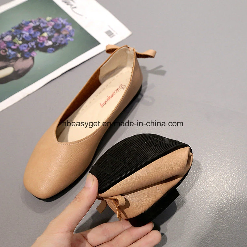 Womens Flats Shoes Ballet Yoga Dancing Simple Soft Suede Dress Shoes Esg10590