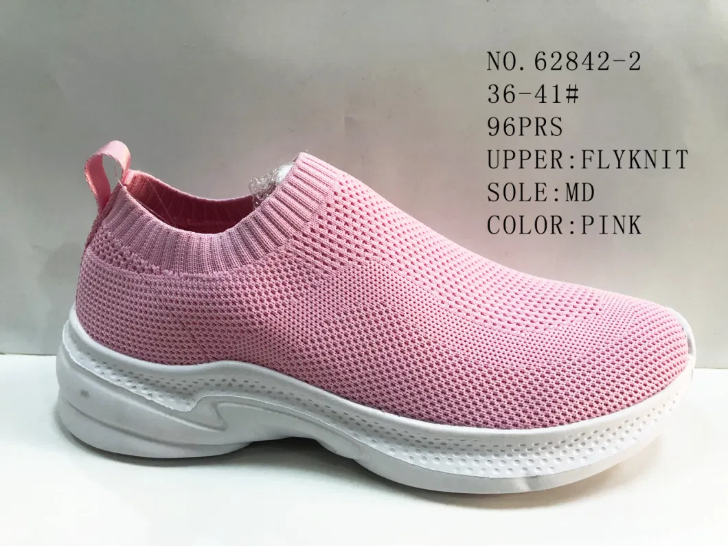 Lady Comfortable Breathable Sport Running Slip-on Lightly Shoes