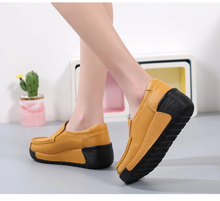 2024 Wedge Platform Womens Fashion Shoes Slip on Loafer