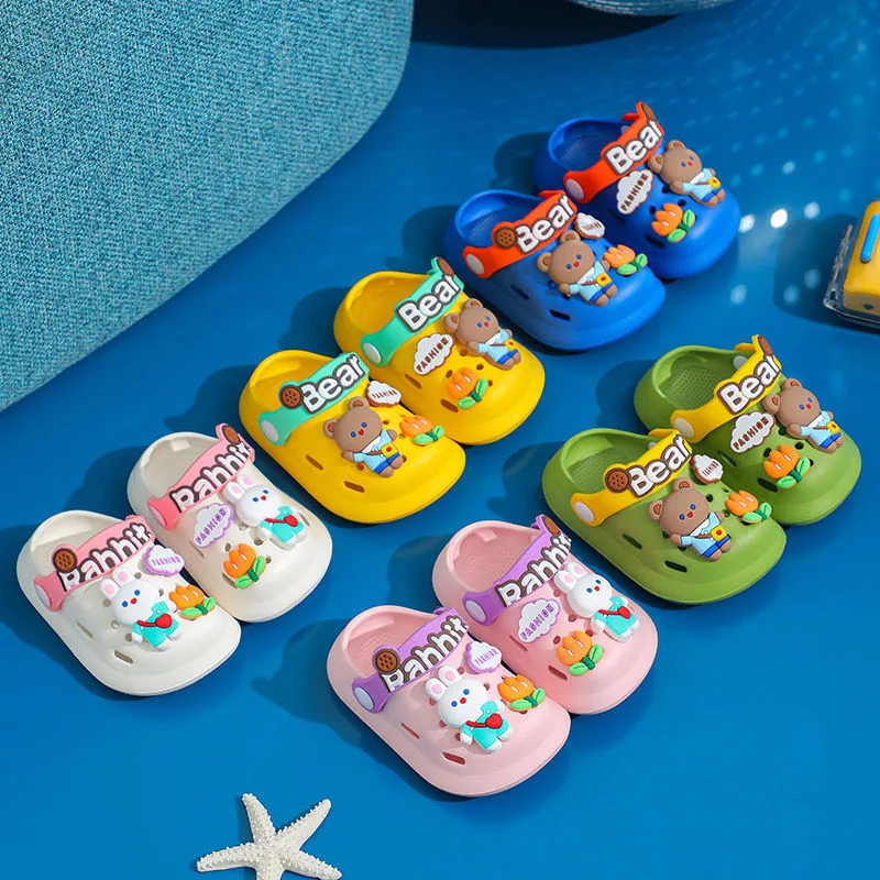 Boys Girls Mules Cartoon Summer Kids Beach Sandals Flat Cute Children&prime;s Garden Shoes