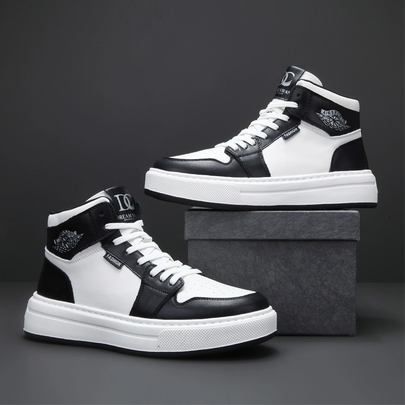 Custom Full Grain Leather Sneakers Shoes - Stylish and Comfortable Athletic Sports Shoes