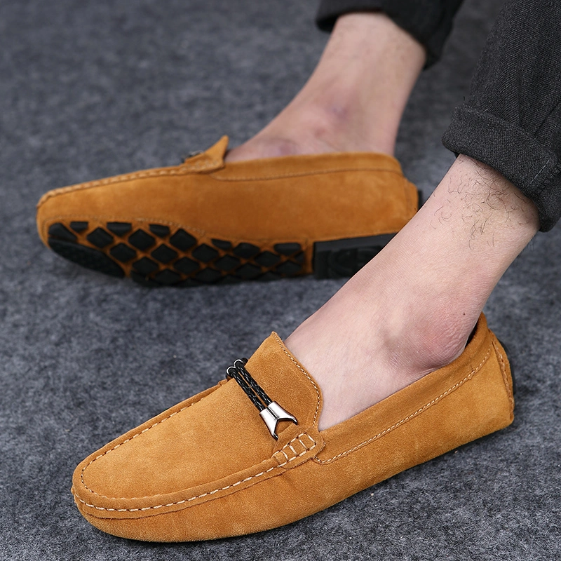 Hot Sell Men Slip-on Suede Leather Loafers Driving Shoes Ex-22L1234