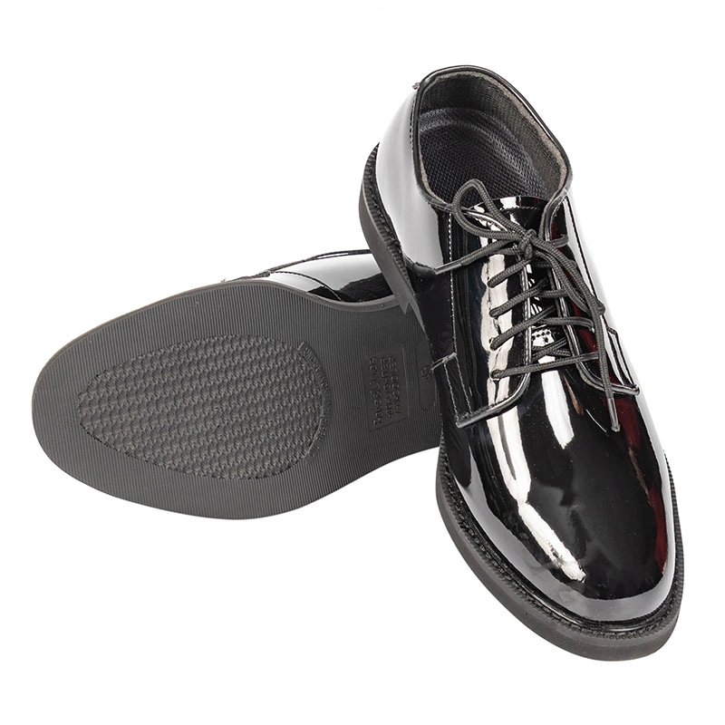 Black Shiny Shoes Made by PU Leather for Army Officer