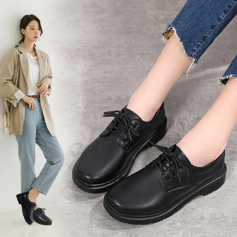 2024 Factory Charming Luxury Fashion Comfort Casual Women Dress Shoes High Quality Lace up Loafers Lady Woman Office Shoe Female Girls Footwear