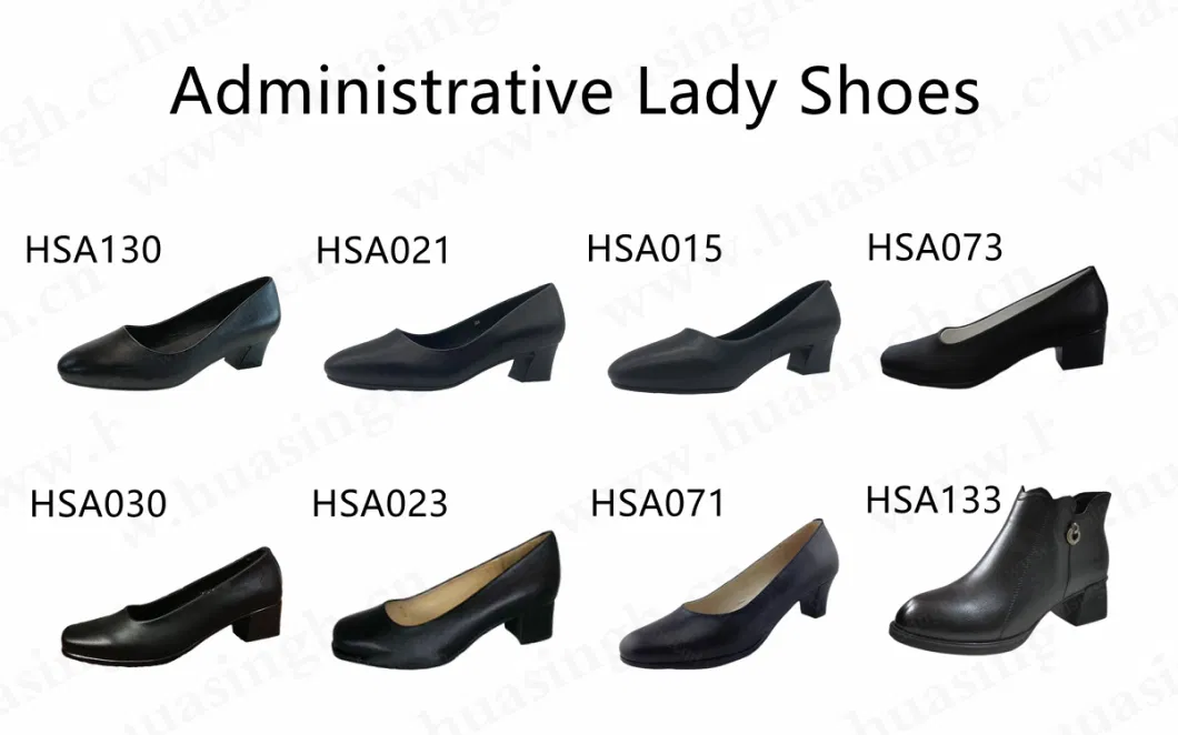 Gww, Full Grain Leather Odor-Proof Easy Wear Lady Dress Shoe Anti-Slip Rubber Outsole Executive Shoe for Airport Flight Hsa013