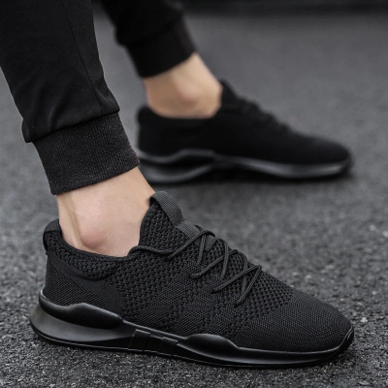 Mens Classic Breathable Mesh Slip-on Lace-up Lightweight Comfortable Casual Sports Sneakers Athletic Running Walking Jogging Fitness Shoes Esg13696