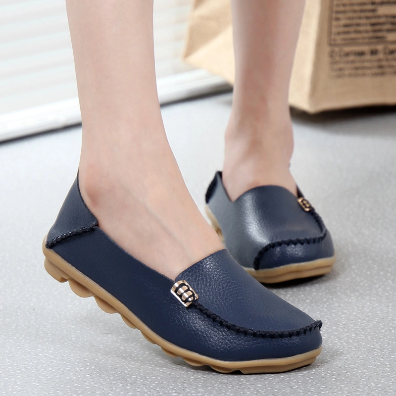 33 Kinds of Color Genuine Leather Women Flats Loafers Moccasins Ladies Womens Casual Shoes