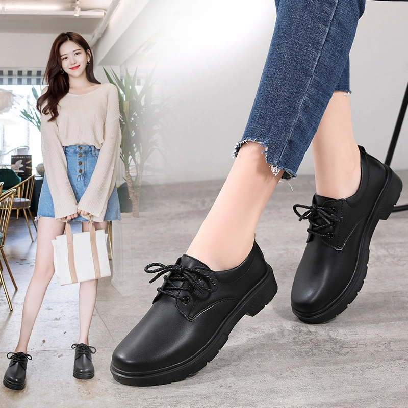 2024 Factory Charming Luxury Fashion Comfort Casual Women Dress Shoes High Quality Lace up Loafers Lady Woman Office Shoe Female Girls Footwear