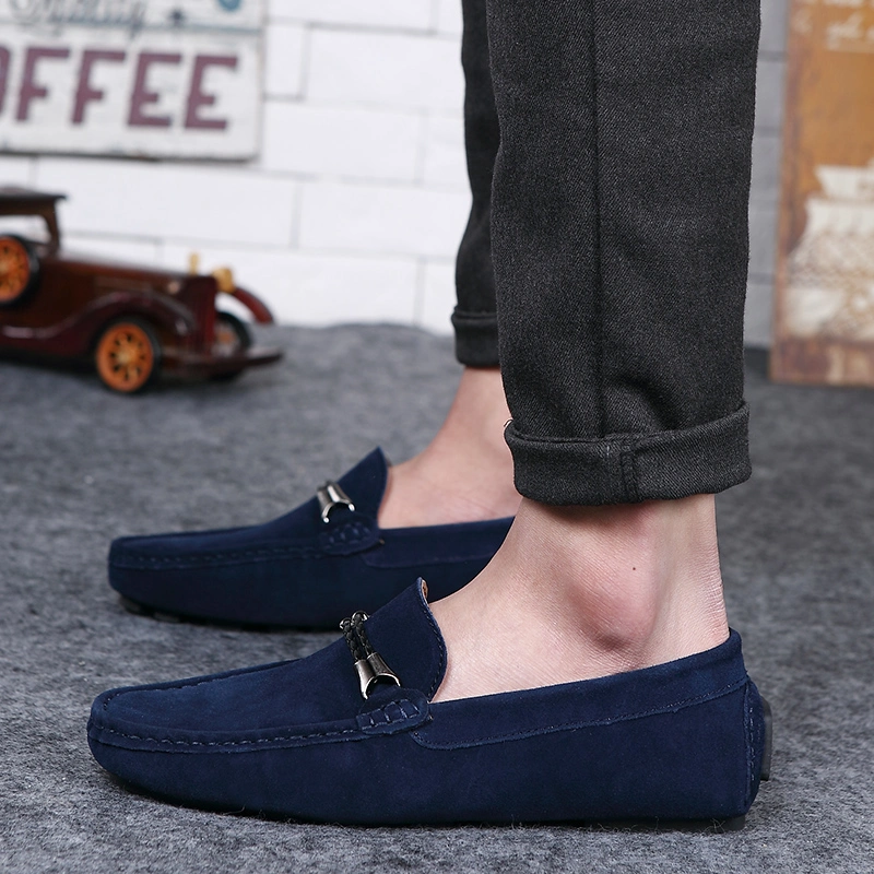 Hot Sell Men Slip-on Suede Leather Loafers Driving Shoes Ex-22L1234