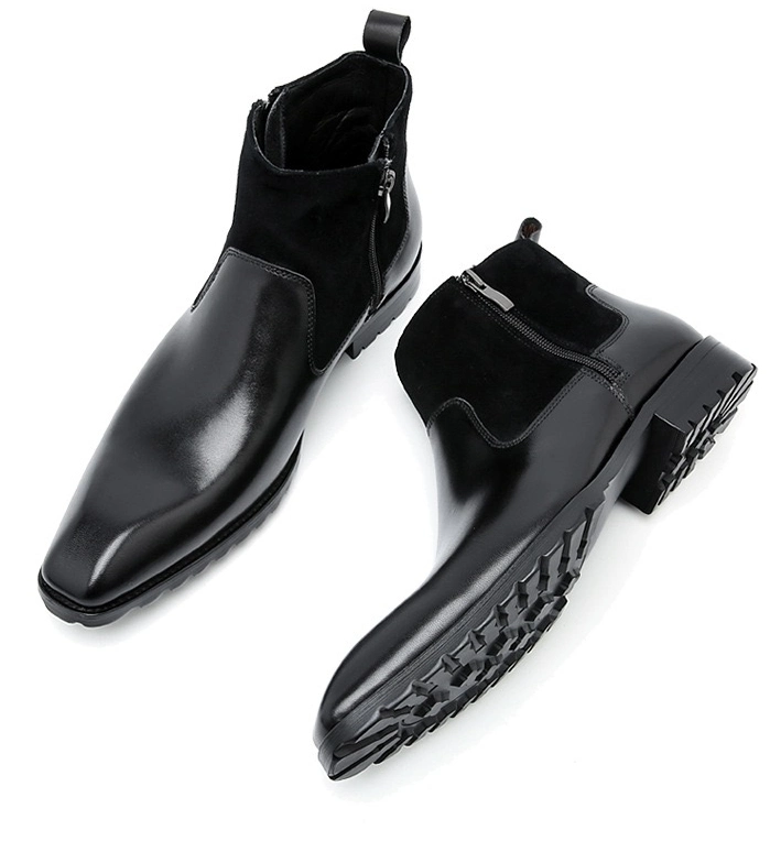 Nobleness Charming Top Rank Leather Shoes Boots Winter Men Shoes Dress Shoes Loafer Fashion Casual Shoes British Mens Shoes Footwear Riding Boot