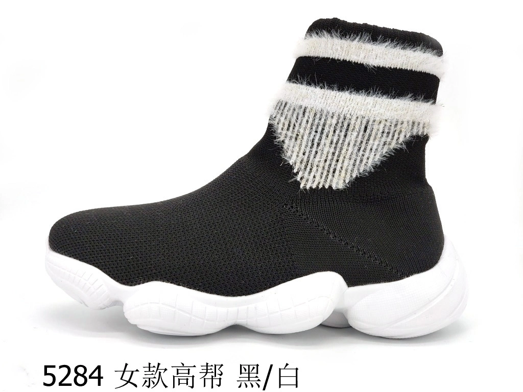 Long Socks Knitted Shoe Upper Lady Sport Shoes