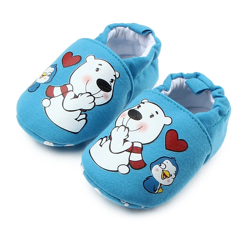 Baby Cotton Polka DOT Walking Soft Sole Crib Shoes Esg10331