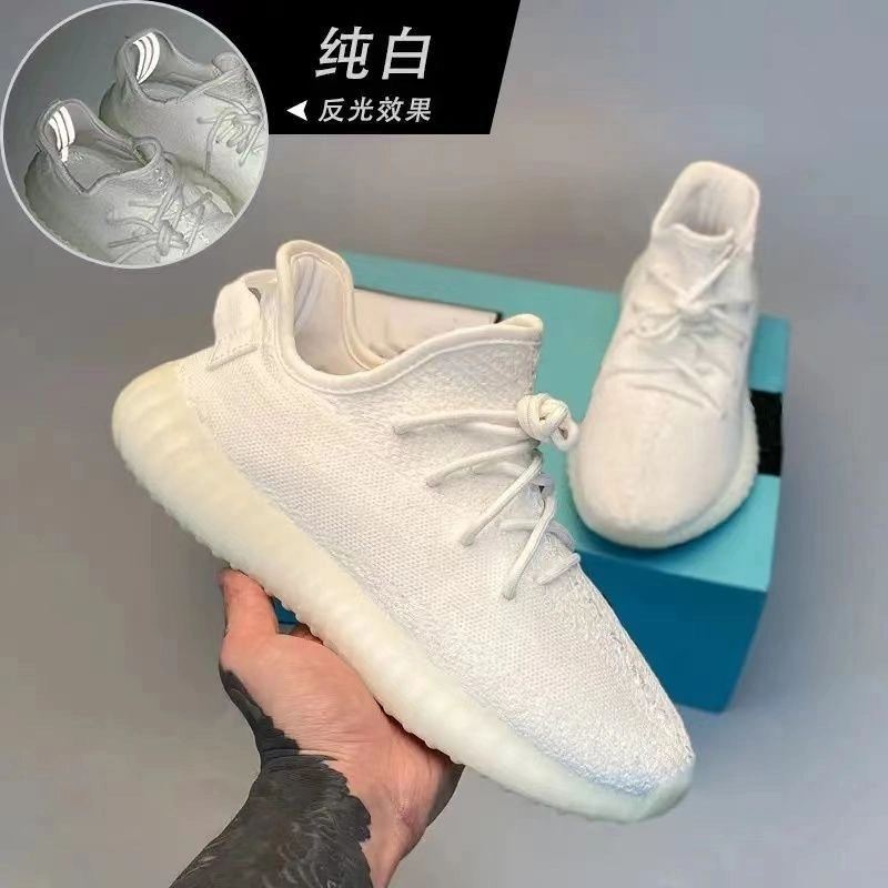 Wholesale Original Sneakers Black Reflective Womens Casual 350 Tennis Men Shoes 350 V2 Retro Basketball Walking Style Designer Shoe