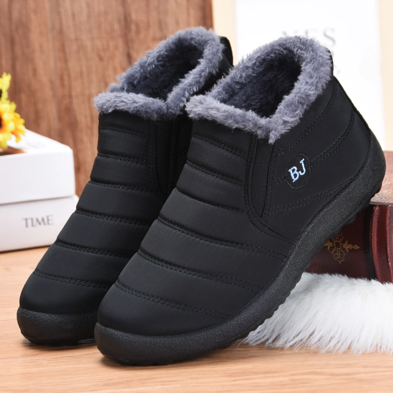 Popular Men&prime;s Velvet Warm Snow Boots Casual Thickened Non-Slip Dad Cotton Shoes