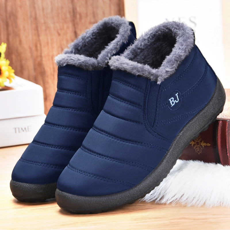 Popular Men&prime;s Velvet Warm Snow Boots Casual Thickened Non-Slip Dad Cotton Shoes