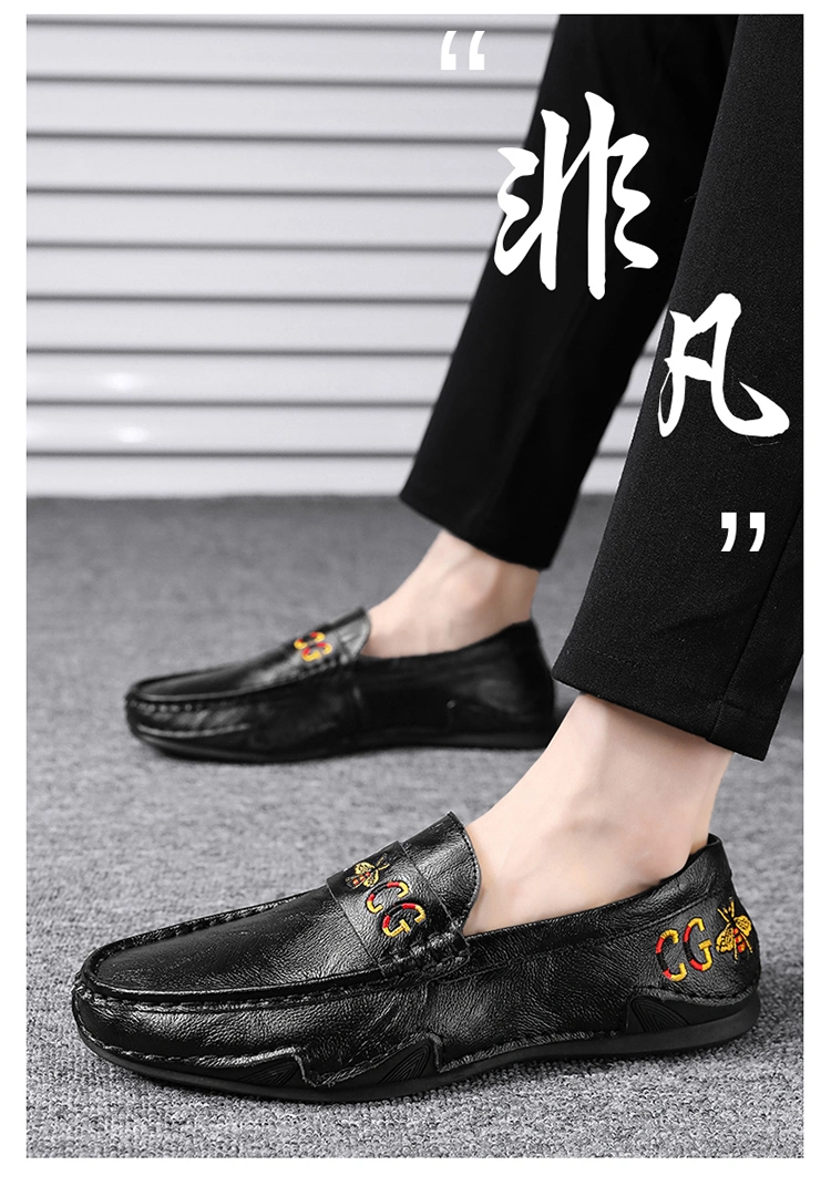 Zonxuanmen Casual Shoes Fashion Men Shoe Handmade Suede Genuine Leather Mens Loafers Moccasins Slip on Men&prime;s Flats Male Driving Shoes