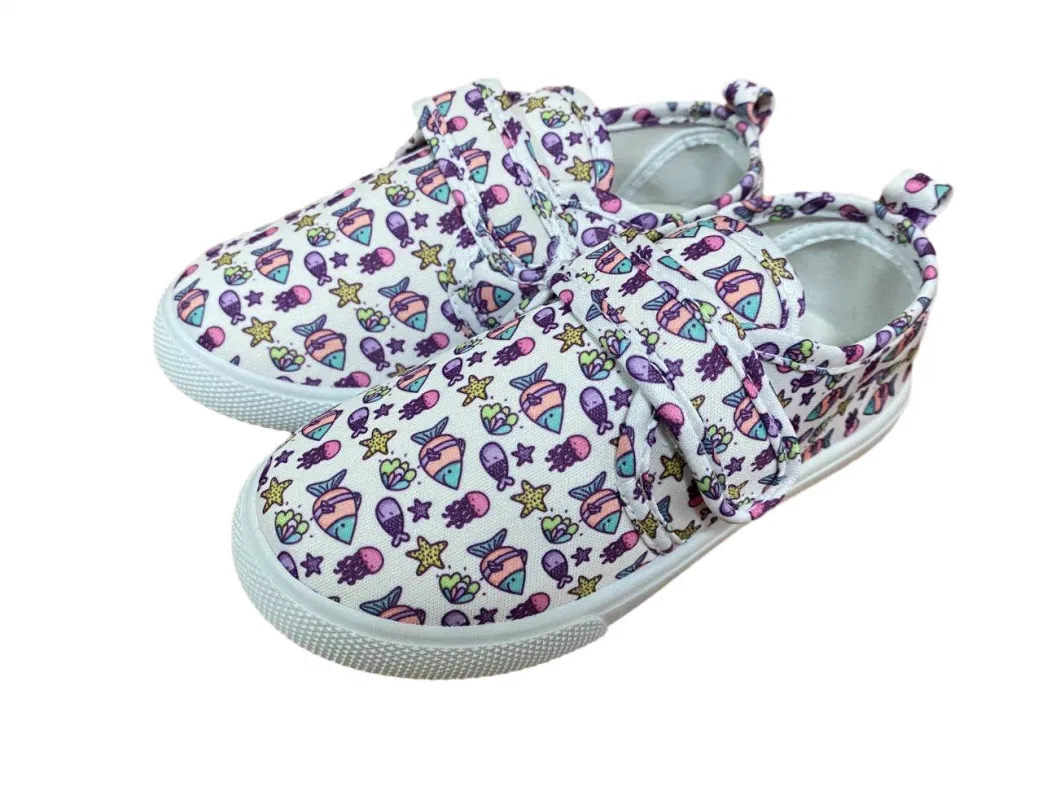 Comfortable Kids Injection Casual Shoes Kids Footwear Kids Fabric Print Shoes