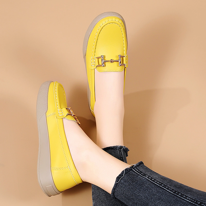 Stylish Slip-on Loafers with Buckle for Fashionable Women