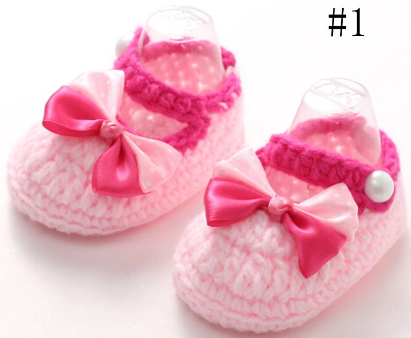 Crochet Casual Baby Girls Handmade Knitted Sock Infant Baby Shoes Lightweight Esg14062