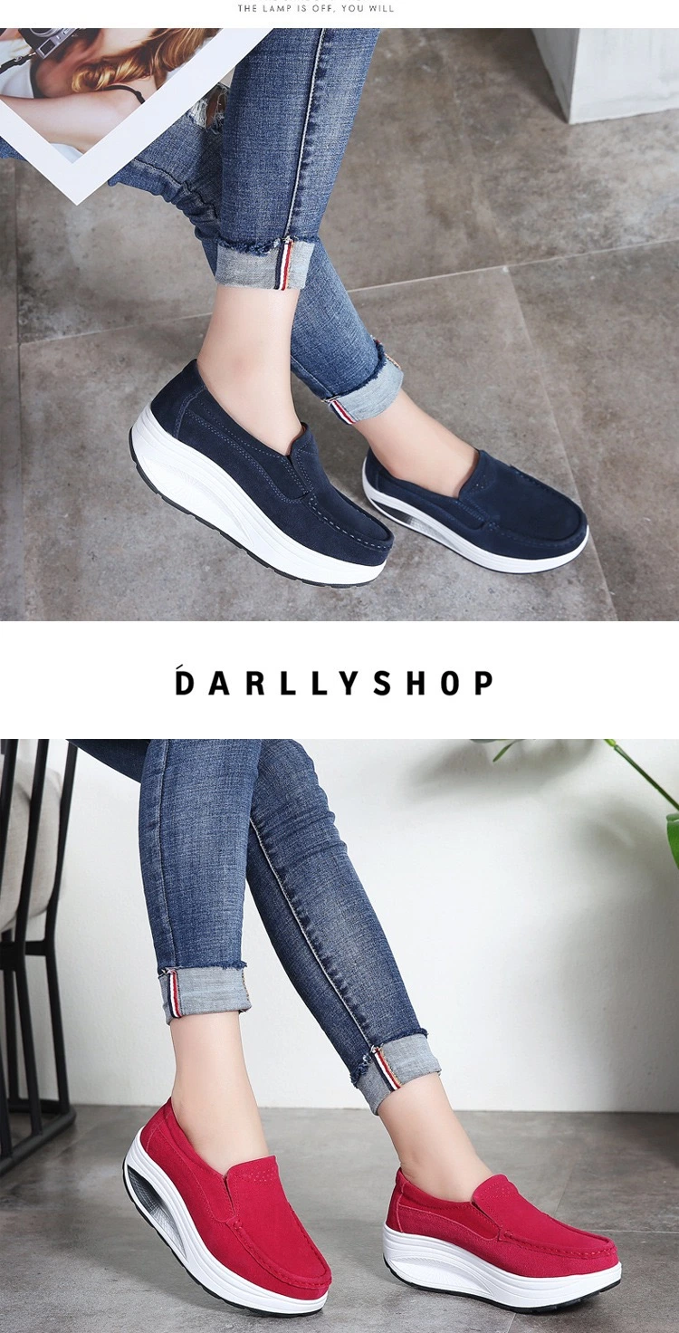 Luxury Ladies Platform Shoes - Stylish Slip on Loafers for Women