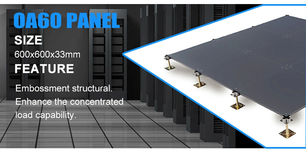 Bare Finish OA Network Raised Floor OA 600 Steel Net Raised Access Floor for Office Block