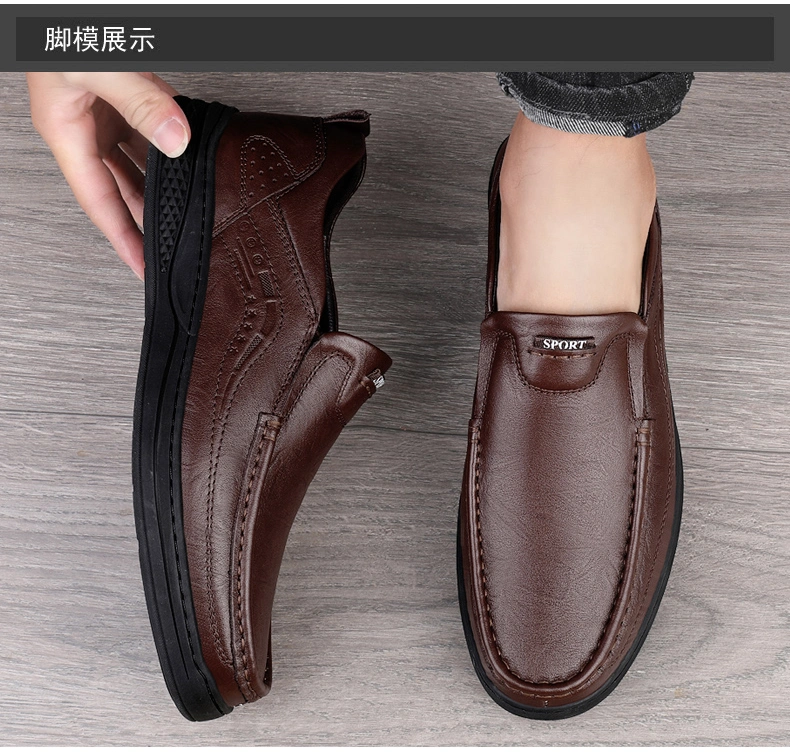 Zonxan Dropshipping Luxury British Style Men Dress Shoes Oxford Leather Men&prime; S Slip-on Shoes Big Size Office Shoes