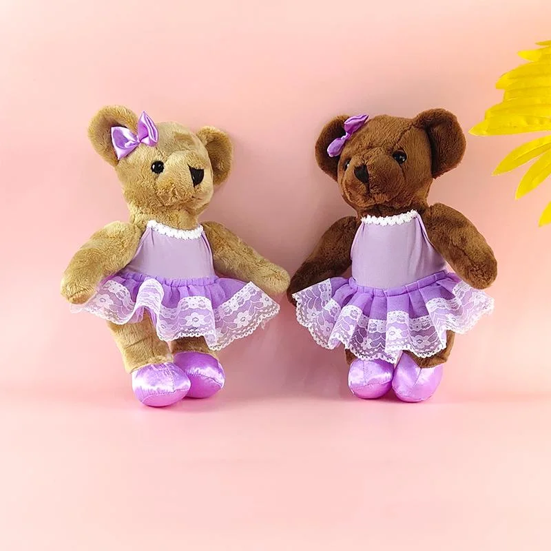 Tricolor Ballet Dress Bear Super Soft Stuff Cute Ballet Bear Plush Toy