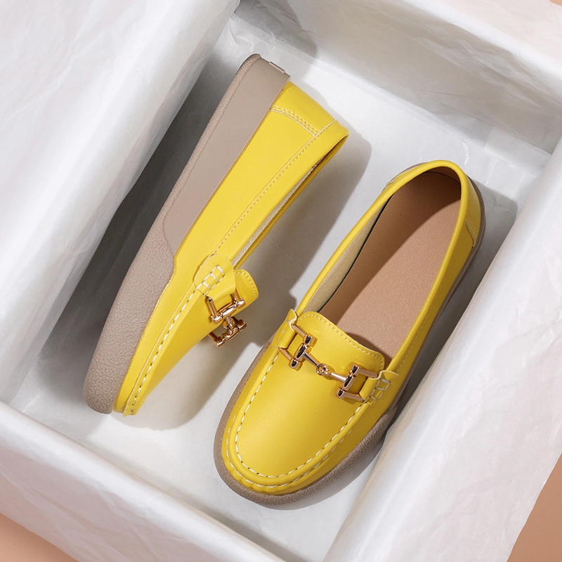 Stylish Slip-on Loafers with Buckle for Fashionable Women