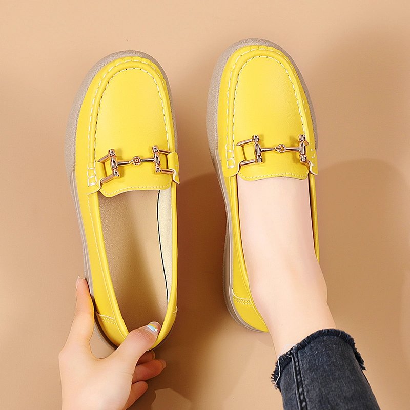 Stylish Slip-on Loafers with Buckle for Fashionable Women