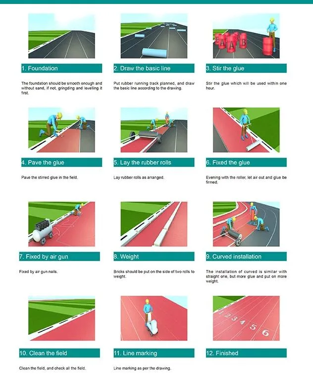 Hot Sale Colorful EPDM Synthetic Rubber Running Track/Athletic Running Track/Flooring