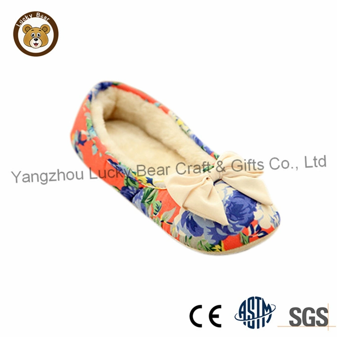 Popular Comfortable Soft Sole Indoor Slipper Ballet Shoes for Lady