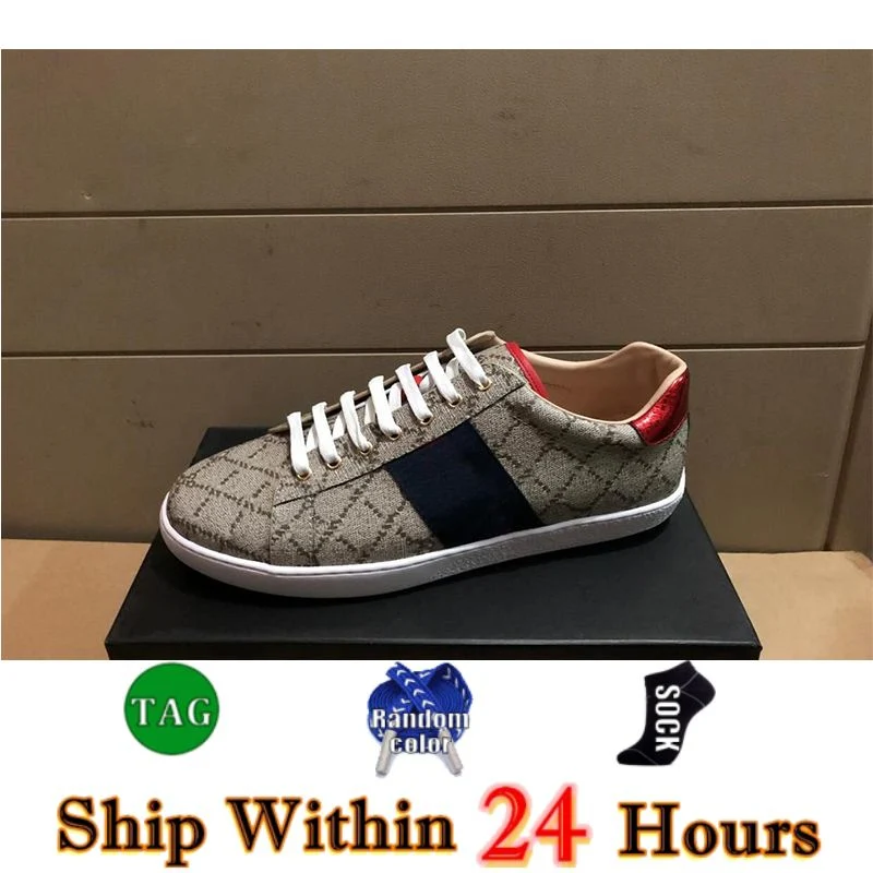 Designer Classic Shoes Women Cartoon Casual Shoes Jogging Shoe Bee Ace Genuine Leather Canvas Embroidery Print Stripes Classic Men White Green