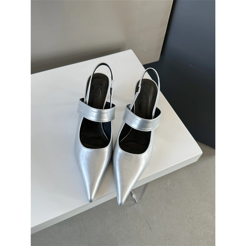 European and American Fashion Women&prime;s Shoes, Patent Leather High-Heeled Sandals, Spring and Summer, New Pointed Toe Stiletto Heel Shoes