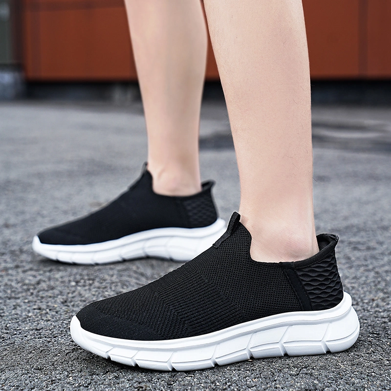 Fashion Outdoor Breathable Tennis Shoes New Design Walking Sneakers Men Casual Slip on Mesh Shoes