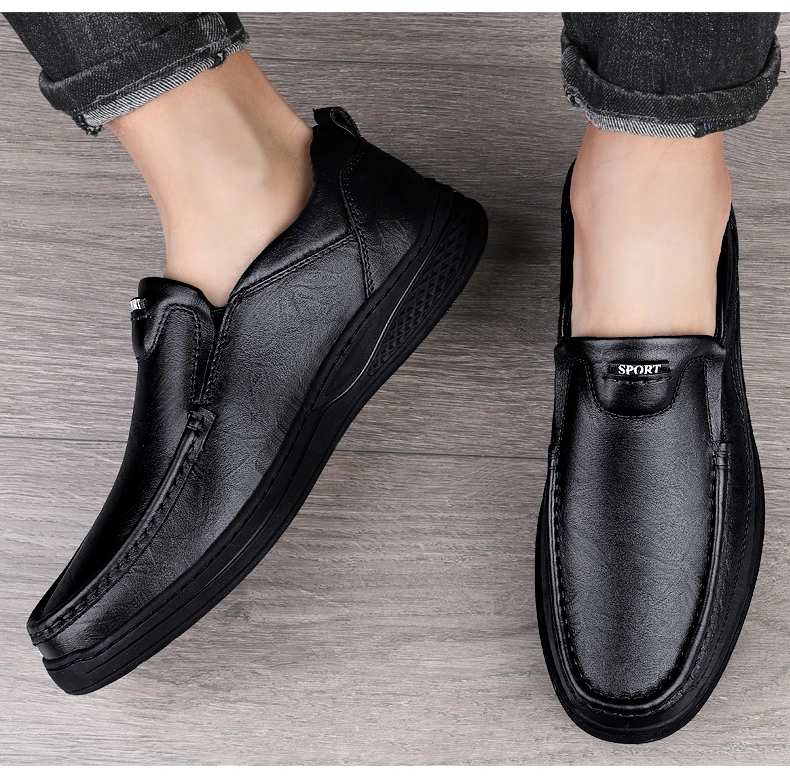 Zonxan Dropshipping Luxury British Style Men Dress Shoes Oxford Leather Men&prime; S Slip-on Shoes Big Size Office Shoes